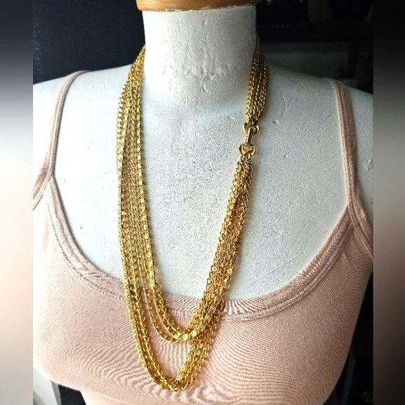 Jewelry - Vintage Multi Strand Gold Chain
